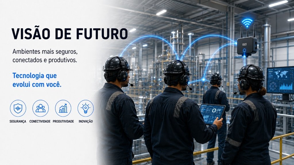 Visão de futuro SoundShield conectando operários